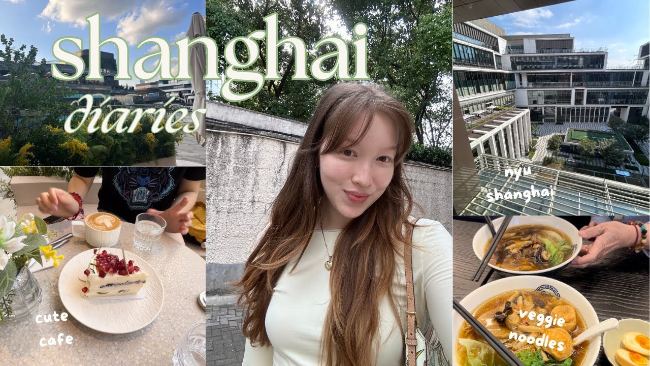 SHANGHAI DIARIES 💜 NYU shanghai, cute cafe, veggie noodles & wontons