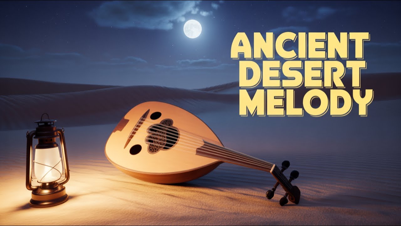 Whispers of the Desert Moon - Sad Arabic Instrumental | Oud, Nai & Qanun Music