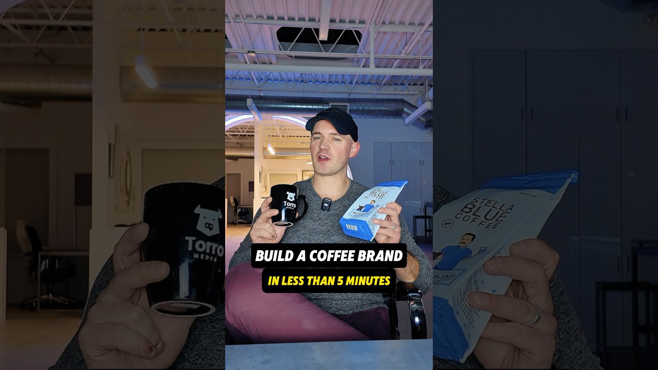 Launch your own coffee brand in 5 minutes!  #entrepreneur
