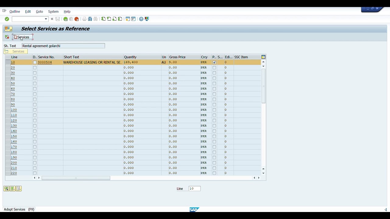 Service Entry Sheet ( SAP- SES ML81N)