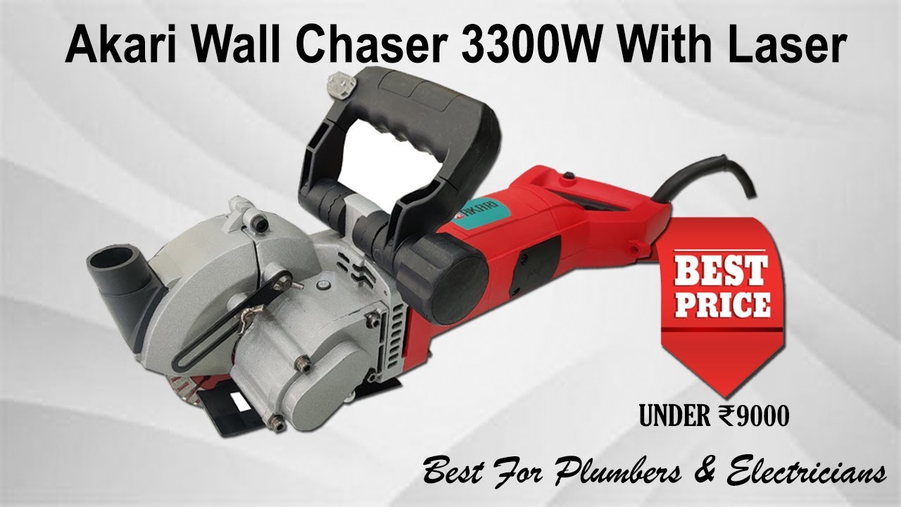 AKARI APT-WC-7 Wall Chaser | 3300 Watt  with Laser Beam |Slot Cut 42mmx41| Unboxing & Review |Hindi