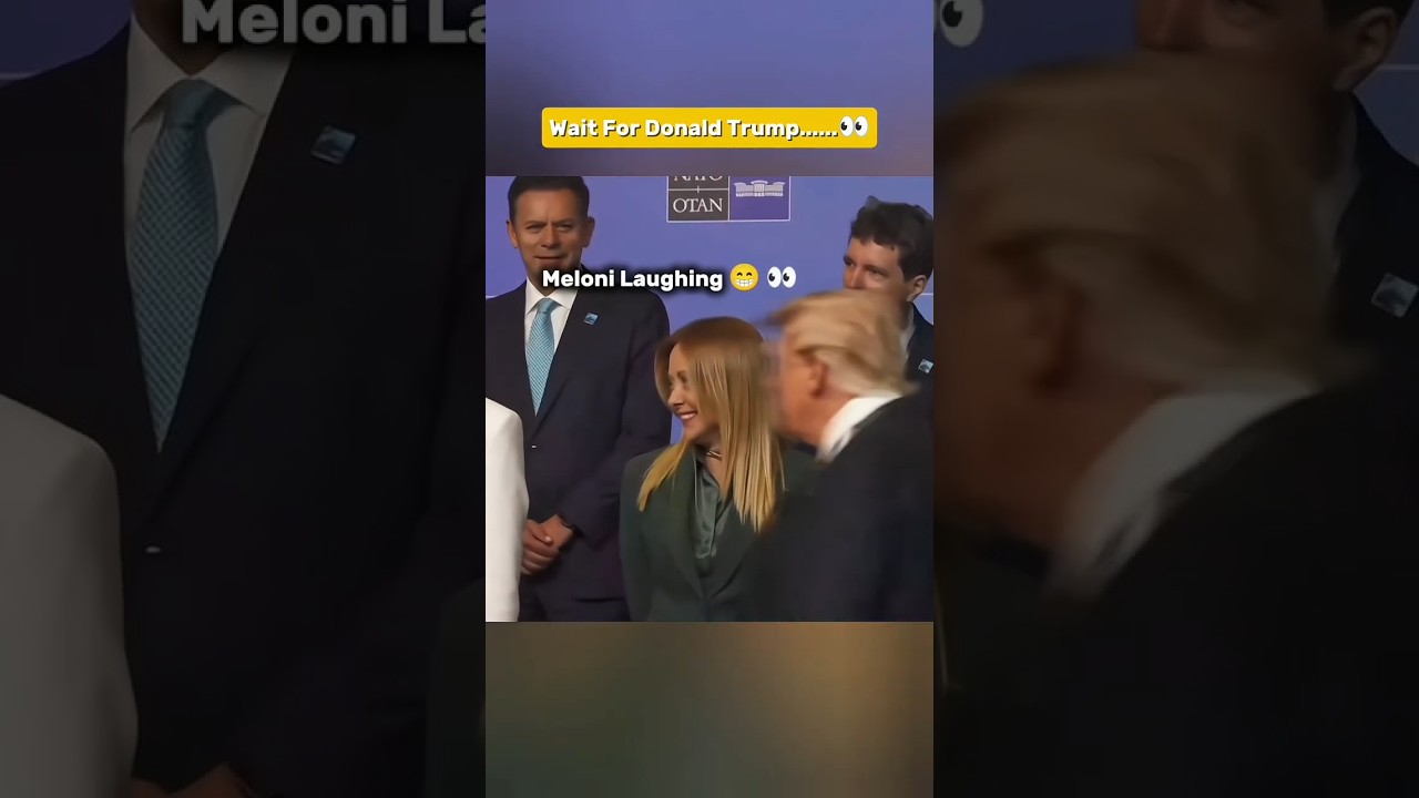 Giorgia Meloni Laughing At Trump 👀...? #trump #nato #summit #geopolitics