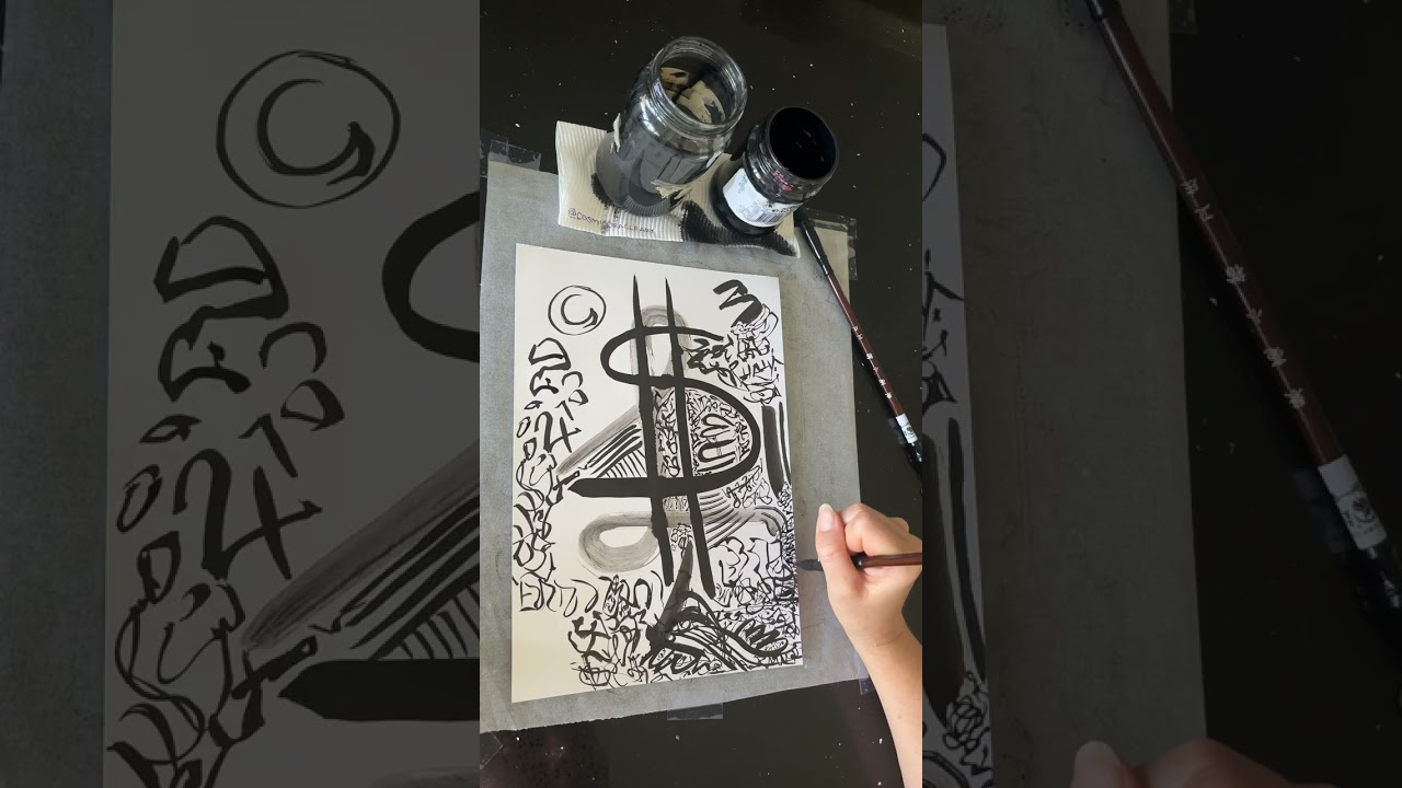 Flow state artwork | Real time Light Language Channelled Artwork | Ink on Paper