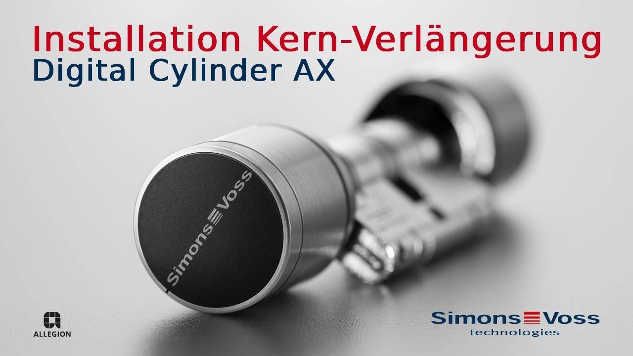 Digital Cylinder AX: Installation Kernverlängerung des Schließzylinders