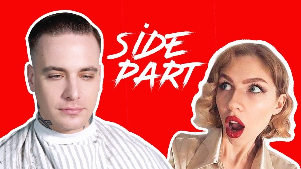 The simplest technique for Side Part haircut / Самая легкая техника мужской стрижки с пробором
