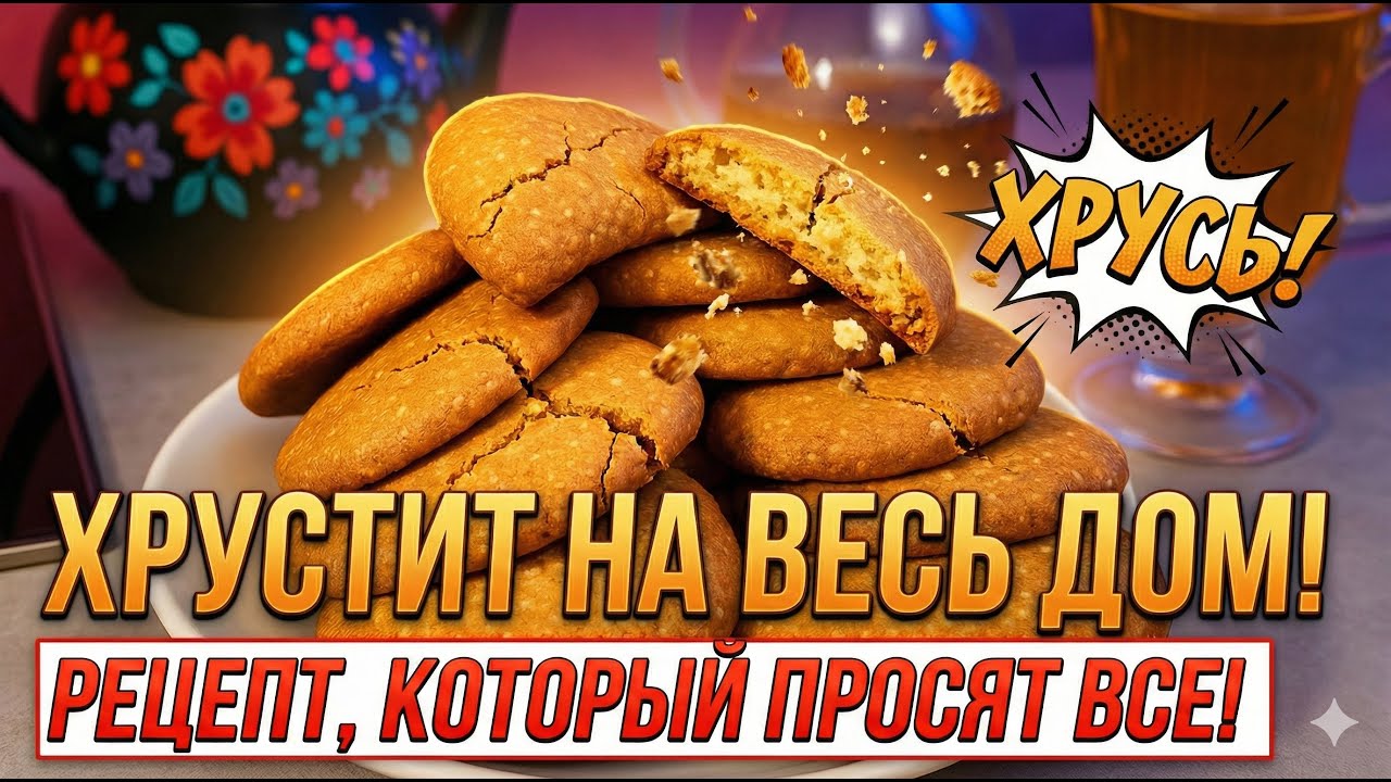 Хрустит на весь дом! Рецепт печенья, который просят все подруги
