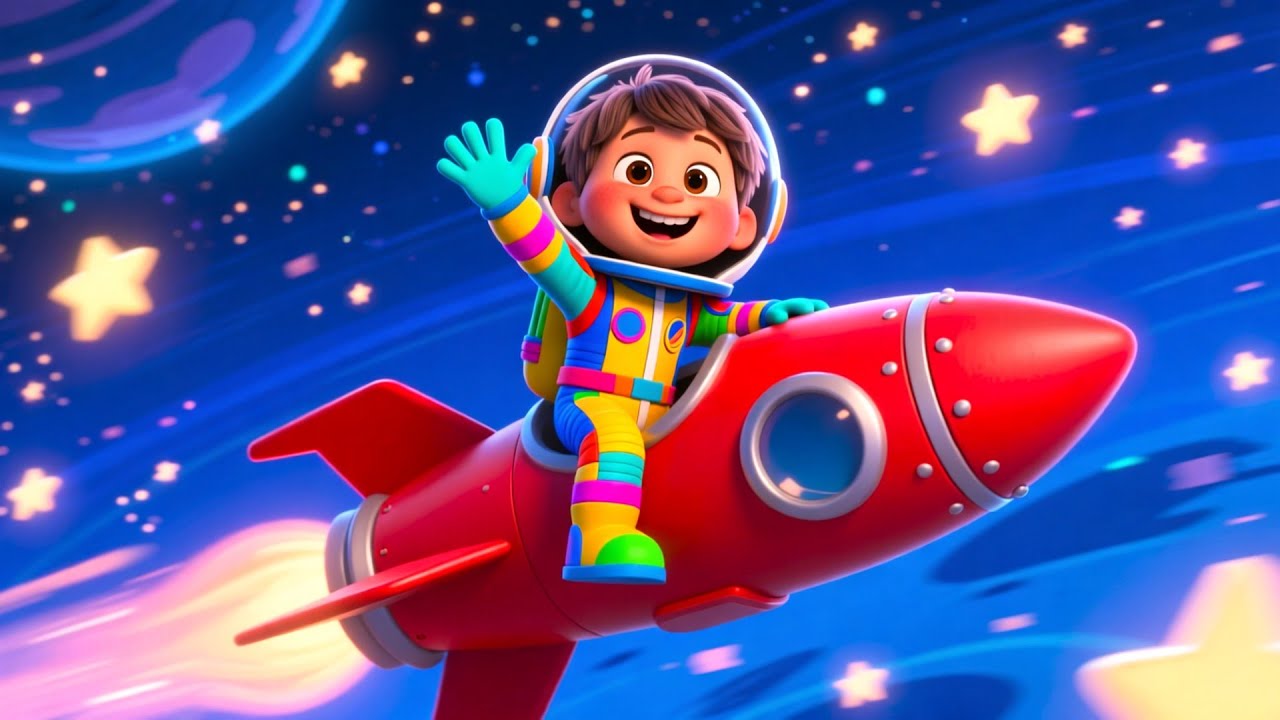 Flying Rocket Numbers Song for Kids | Learn Counting, Numbers & Nursery Rhymes 🚀🔢🎶