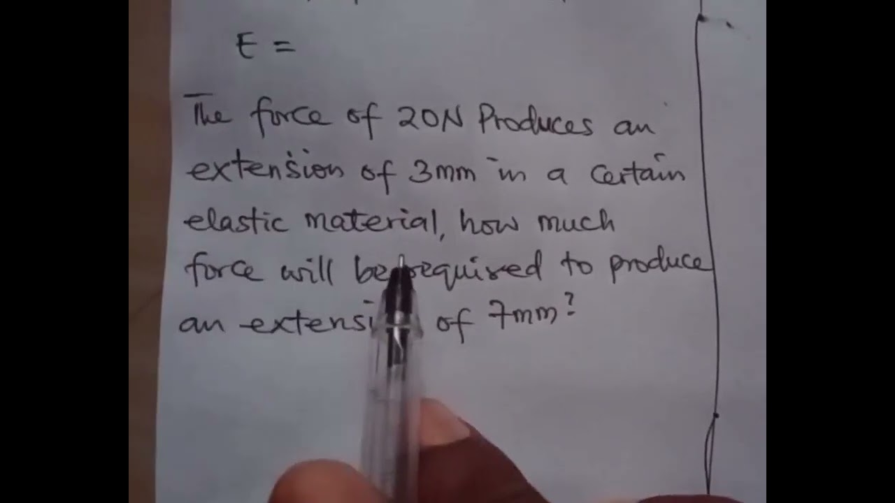 Calculations In Hooke's Law. Physics