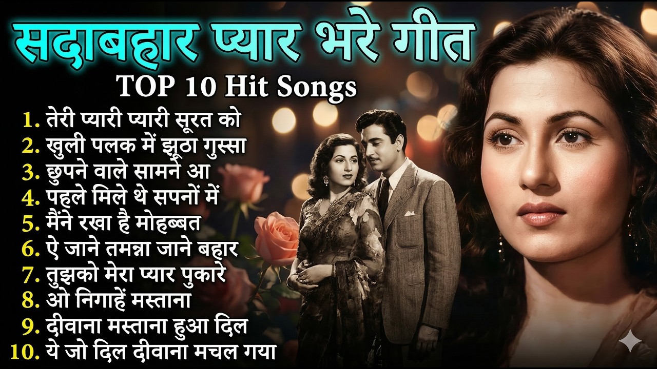 सदाबहार प्यार भरे गीत | TOP 10 Hit Songs | Old Is Gold | तेरी प्यारी प्यारी सूरत को | Evergreen Song
