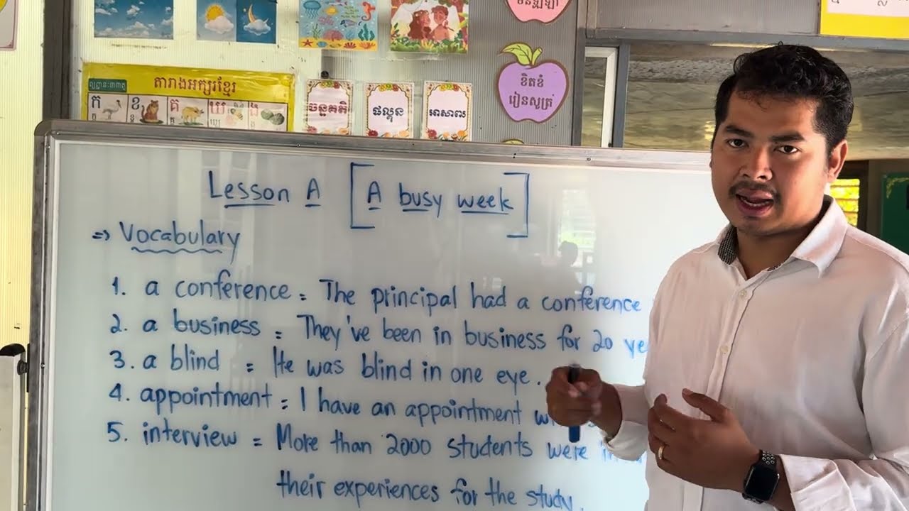 E4-Unit6-Lesson A: A busy week ( Four corner III)