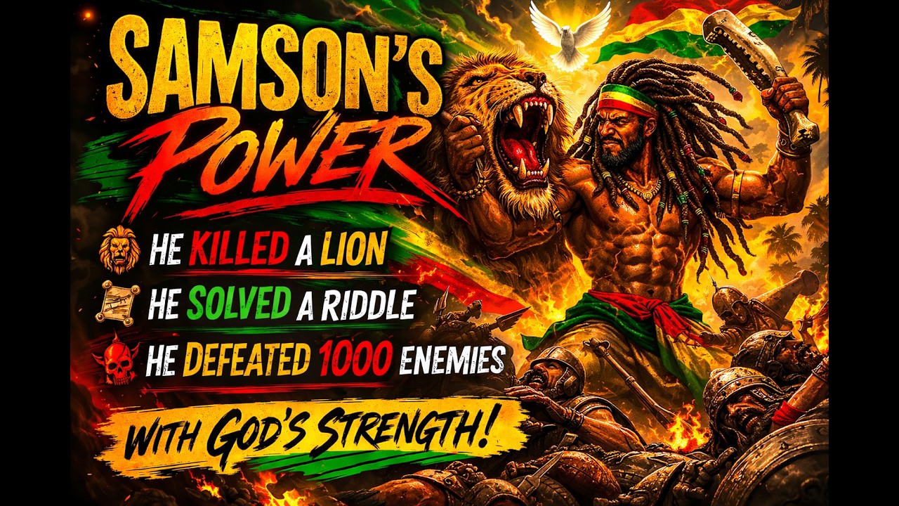 Samson’s Power – Epic Reggae Gospel Story | Lion, Riddle & 1000 Enemies Defeated