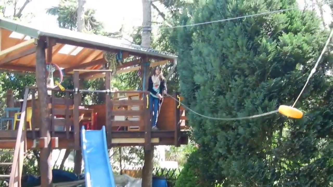 Gartenseilbahn am Stelzenhaus Eigenbau