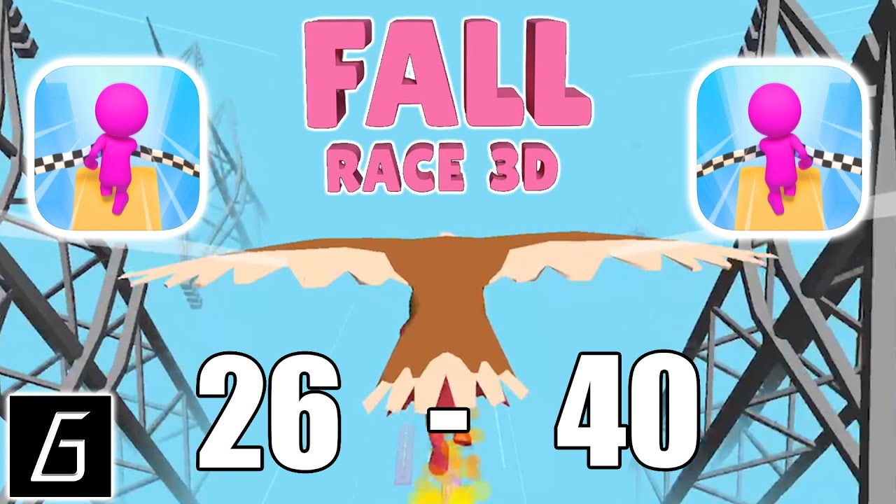 Fall Race 3D Gameplay - Levels 26 - 40 (iOS - Android)