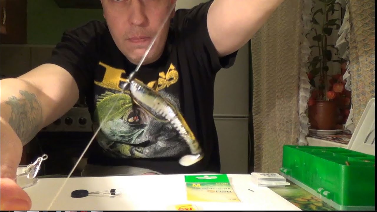 Изготовление оснастки Drop Shot(Дроп-шот) и поводка из струны - быстро