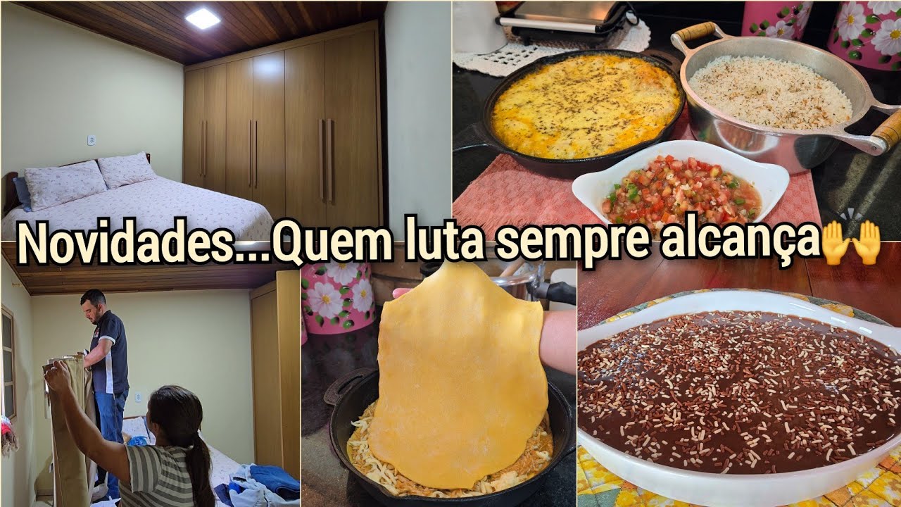 GUARDA ROUPAS CHEGOU👏/FIZ MASSA DE LASANHA CASEIRA/SOBREMESA SIMPLES/RONY COLOCOU A CORTINA.