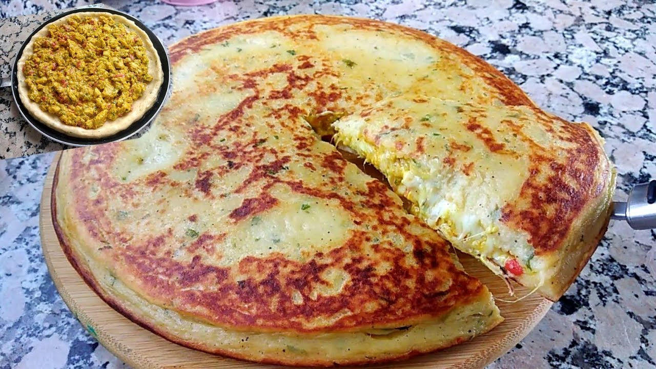 وجبة عشاء سريعة وبنينة بزااف في المقلاة بلا ذليك بلا عجين 👌مذاقها كيهبل وبمكونتها جد بسيطة