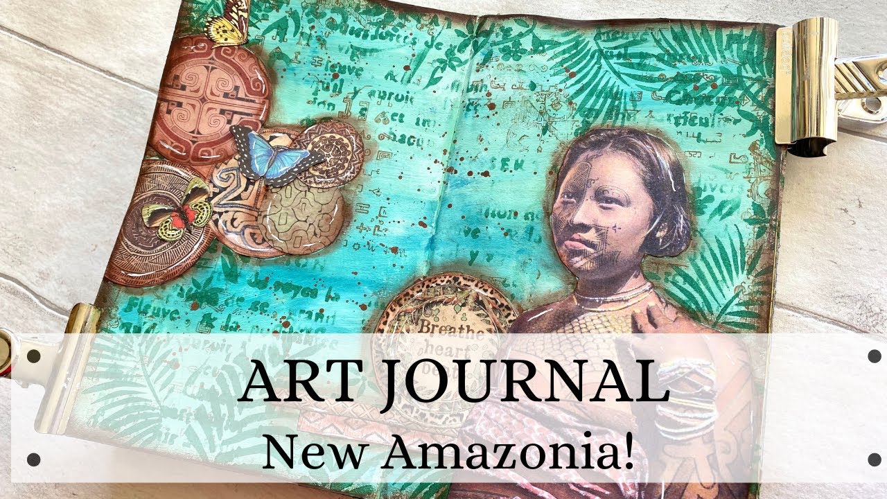 Art Journal - New acrylic paints - New Stamperia papers! 💕☘️🌸