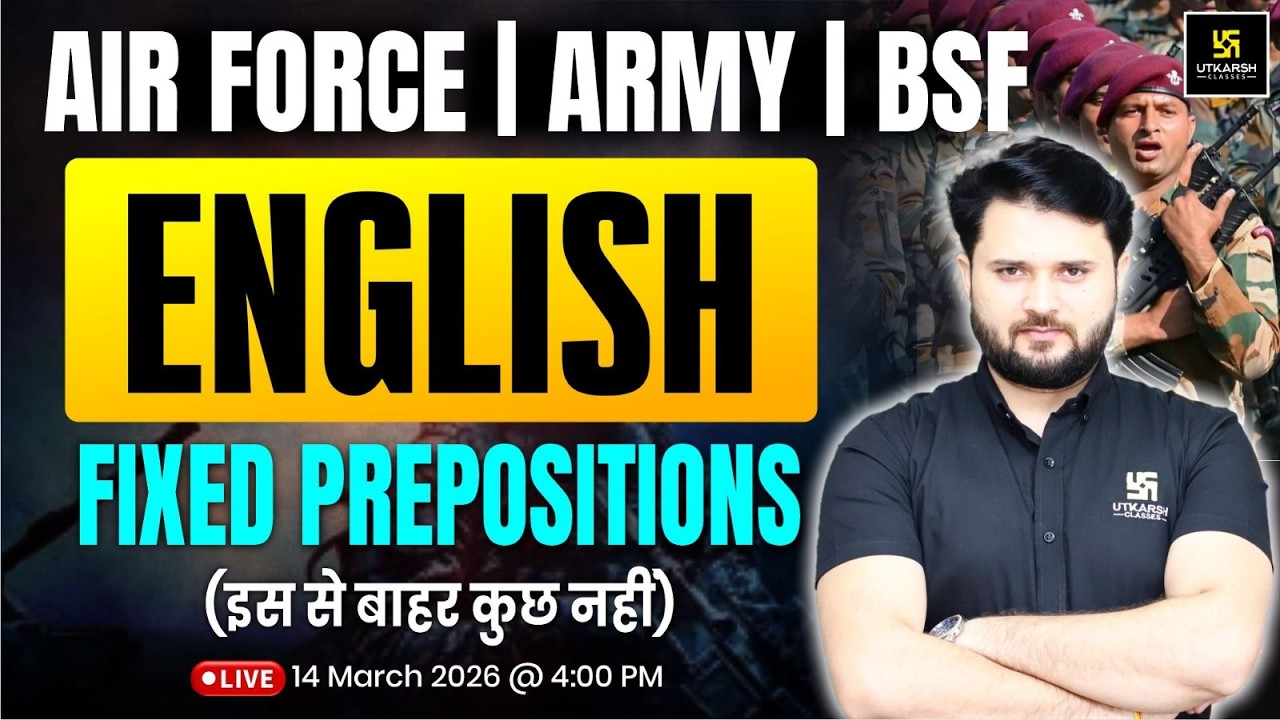 Indian Air Force | Army | BSF | English: Fixed Preposition | Isse Bahar Kuch Nahi | Vikas Sir