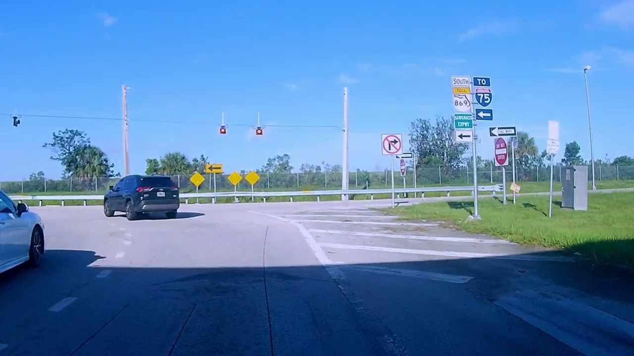 South Florida Driver 4K. Coral Spring to  Miami, via SR 869, I 75 and SR 826. 11