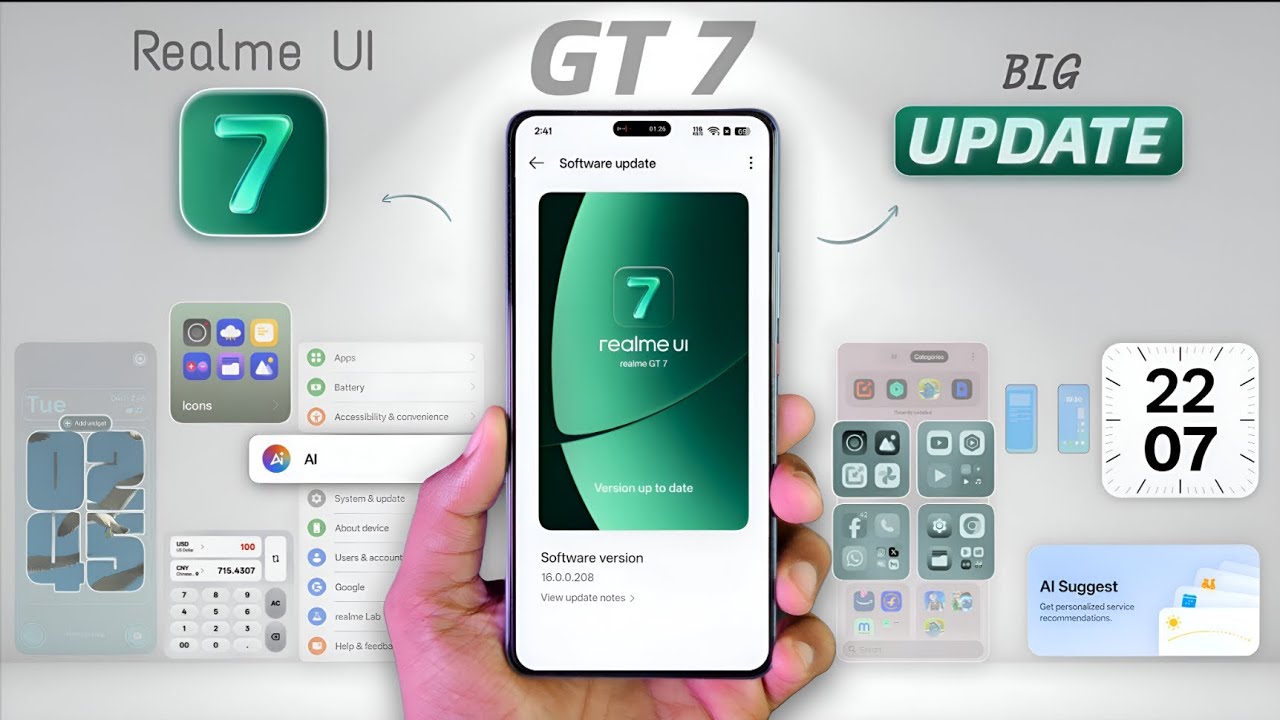 Realme UI 7 for Realme GT 7 with Android 16 - Big Changes Have Been Made! Full Features Explained