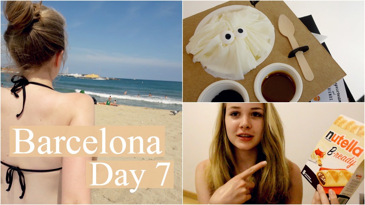 NAAR HET STRAND & SPAANSE SNACKS | Barcelona VLOG #7