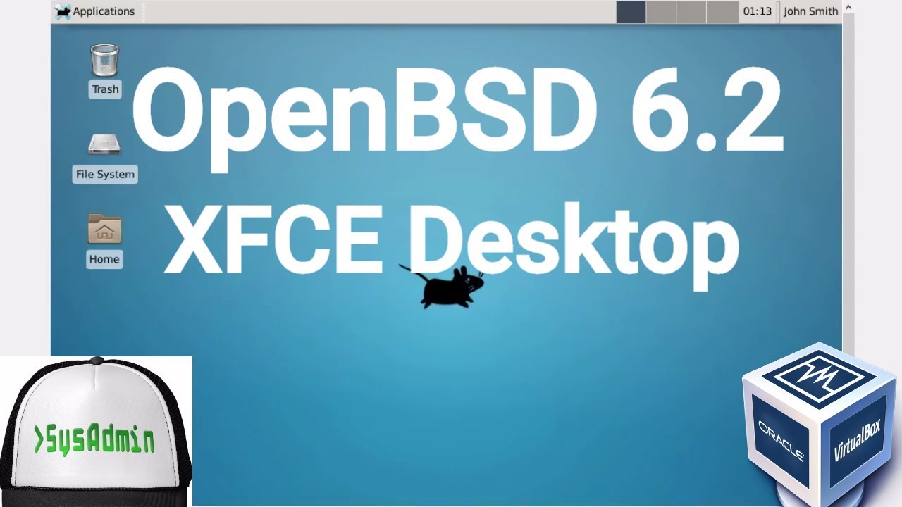 OpenBSD 6.2 Installation + XFCE Desktop + Apps on Oracle VirtualBox [2017]