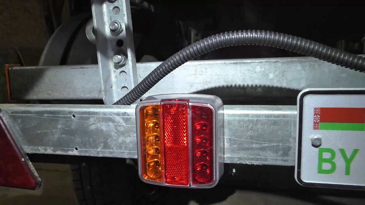 Как правильно подключить фонари LEDWORKER TRL003  LED на лодочном прицепе за 15 минут!