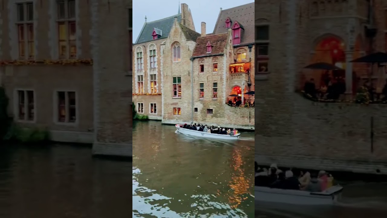 Bruges canals 📍🇧🇪🚤 #europe #belgium #boats #bruges #winter #viral #vibes #views #travel #city