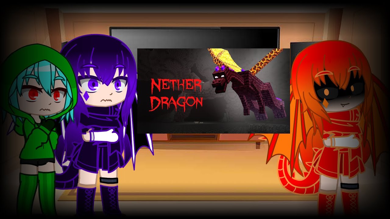 Mob Talker React to Minecraft Creepypasta  _ NETHER DRAGON (Feat: Nether Andrea)