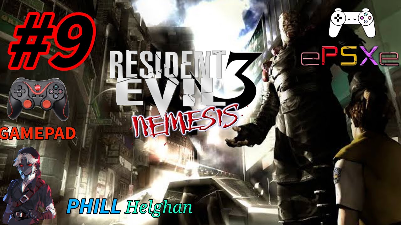 Resident Evil 3 Nemesis 1999 #9 [Gameplay definitiva com gamepad]  (ePSXe) 