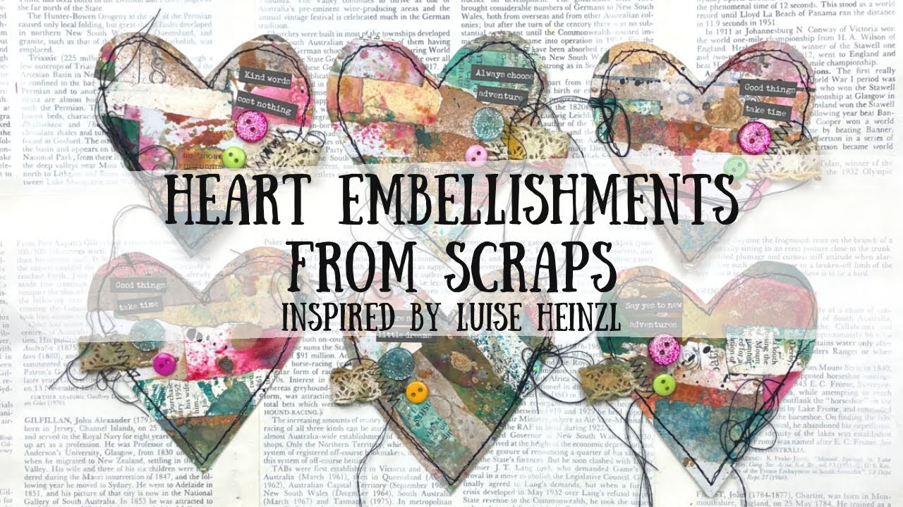 Create Heart Embellishments using scraps  🦋 ShanoukiArt 🦋🧿
