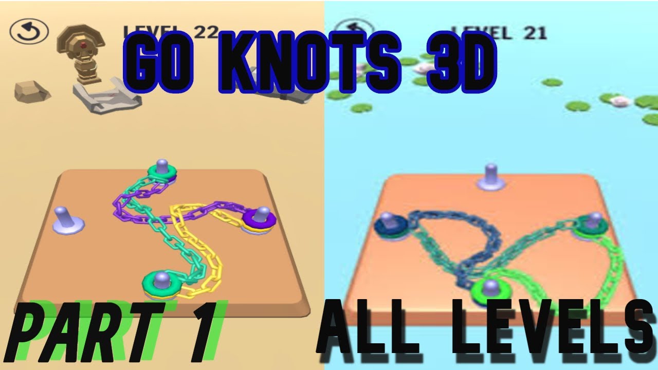 GO KNOTS  3D- GAMEPLAY  (Android, IOS)  Part 1- ALL LEVELS