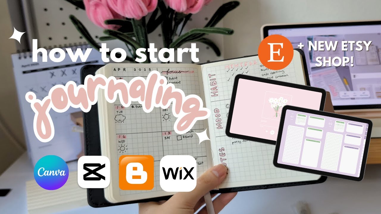 how to start journaling: 7 cosy ideas to record your life (capcut, blogger, wix tutorials + more!) 🖍