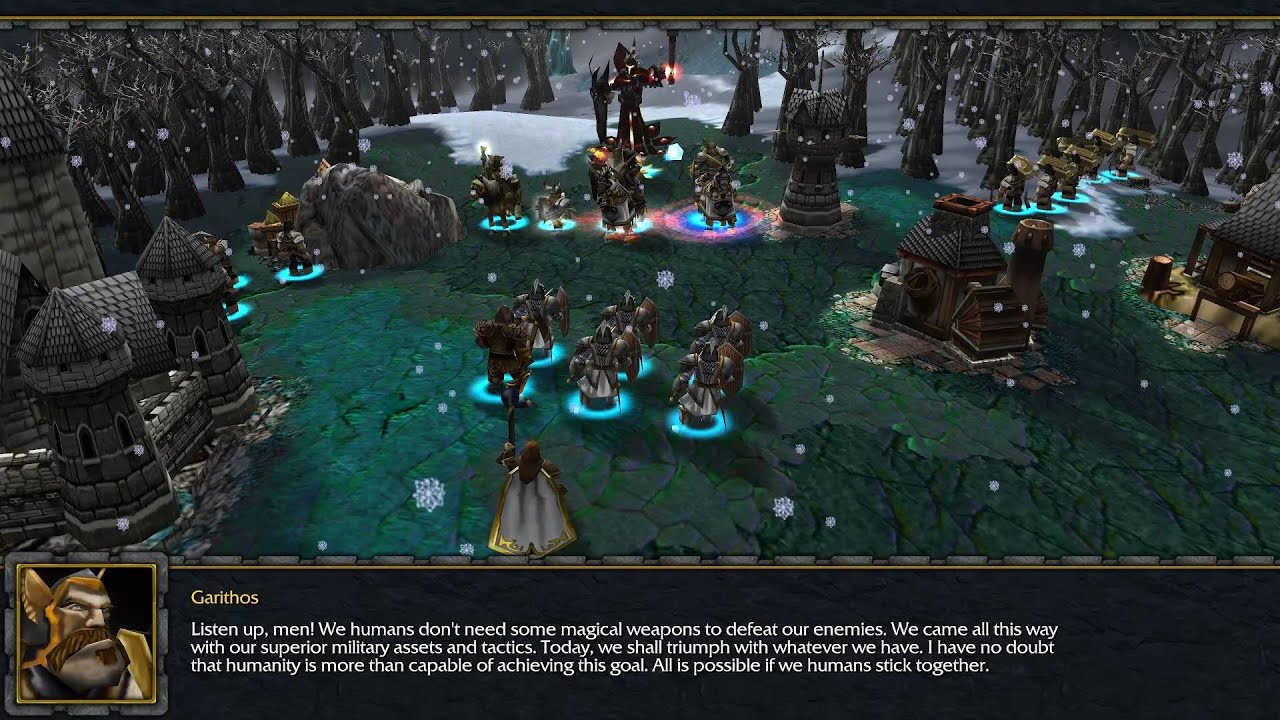 Garithos motivates his men to fight both King Arthas and the Undead