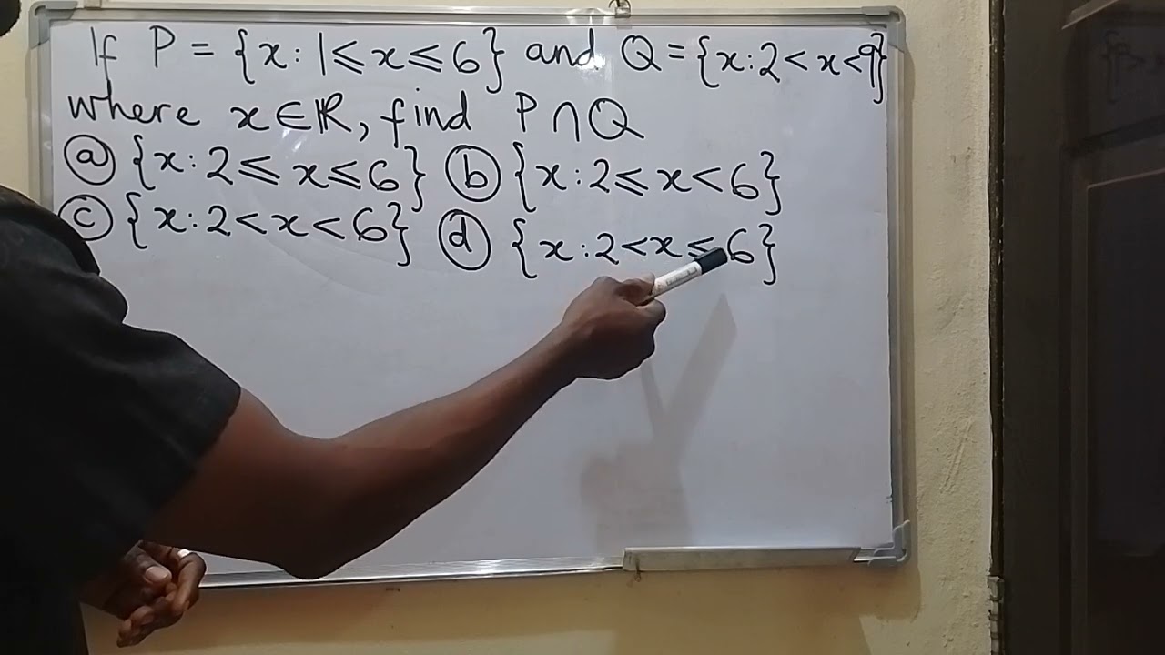 JAMB question on sets and inequalities @mathematics in pidgin
