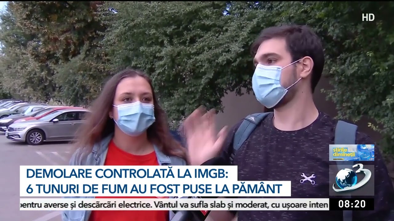 Demolare controlată la IMGB. Şase tunuri de fum au fost puse la pământ prin explozii controlate