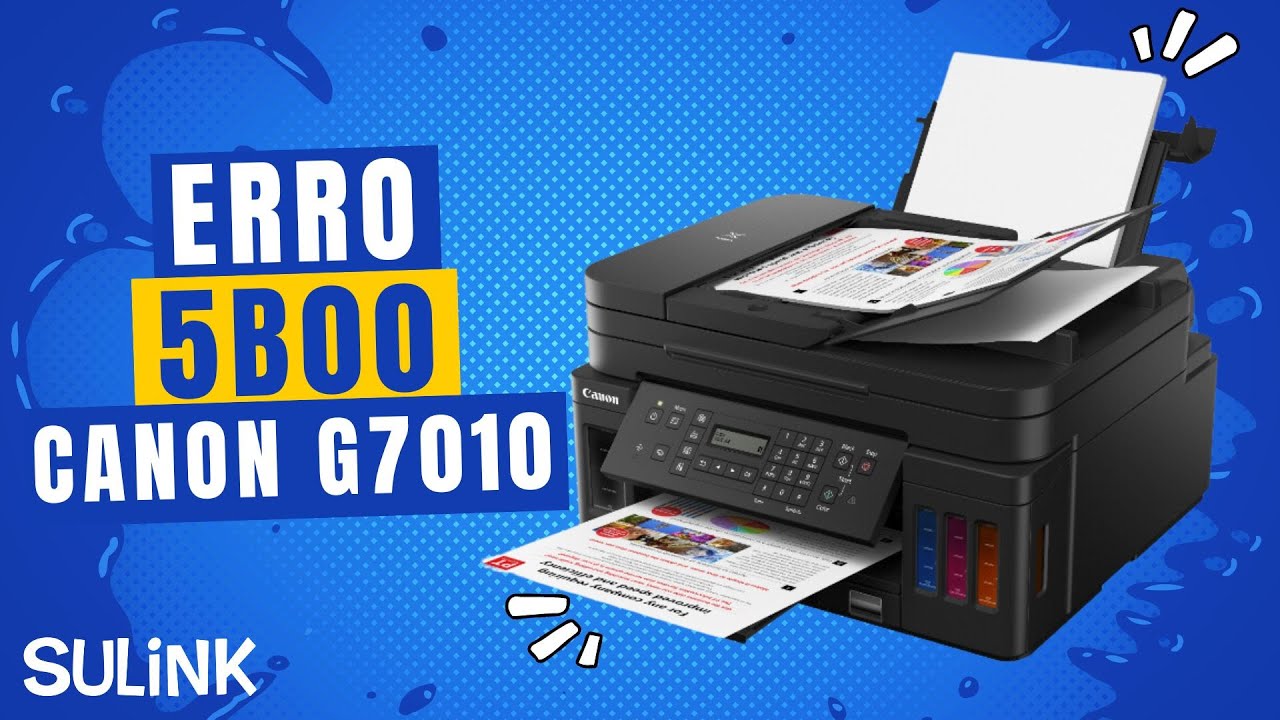 Como resetar o erro 5B00 de almofadas Canon G7010 - #sulink
