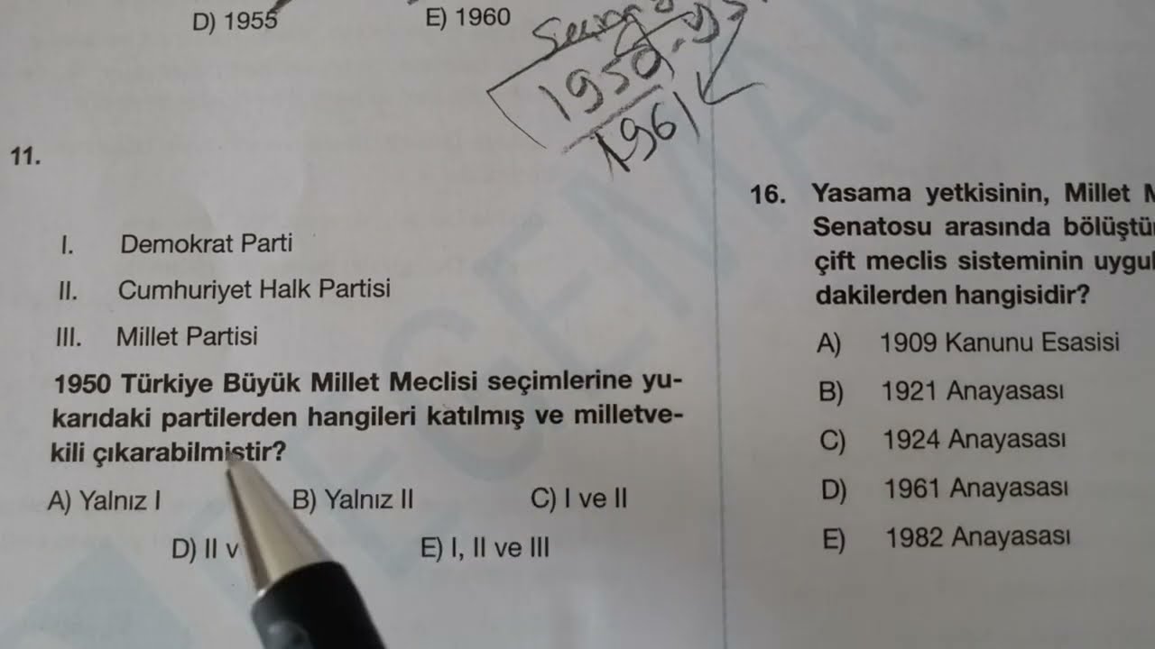 #TÜRKANAYASATARİHİ #2023kpsssoruçözümü. anayasa tarihi