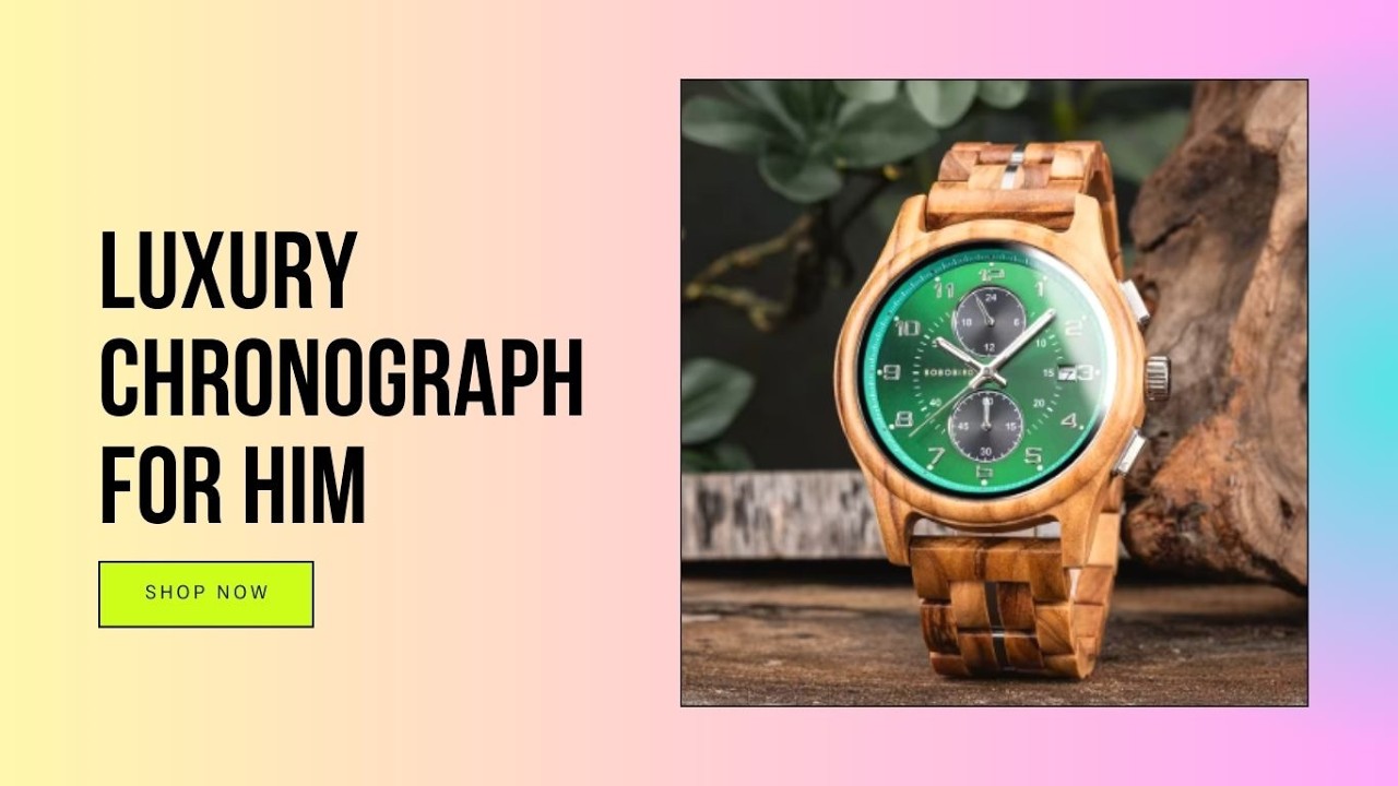 BOBO BIRD Men’s Wood Watch – Luxury Chronograph for Him