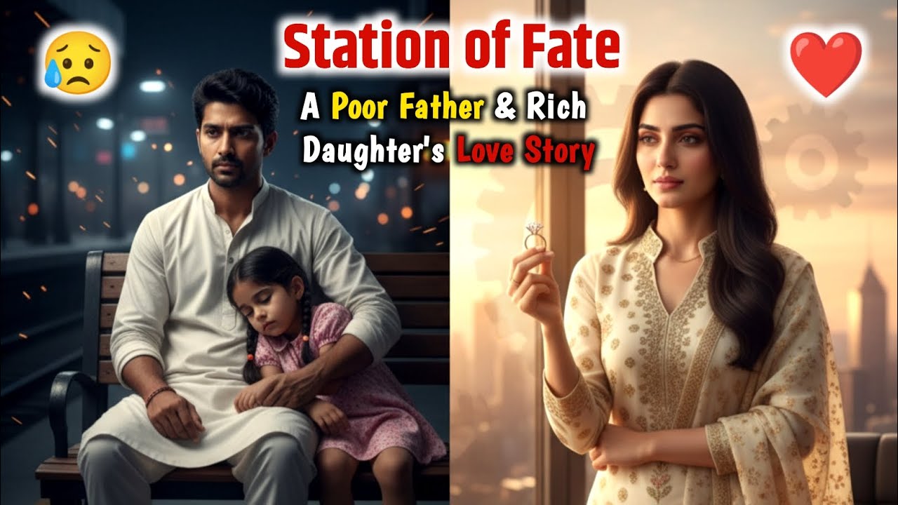 Station par mili Kismat: Biscuit ke Badle Shaadi 💍Ek Gareeb Pita or Ameer Beti ki Love Story 🥰
