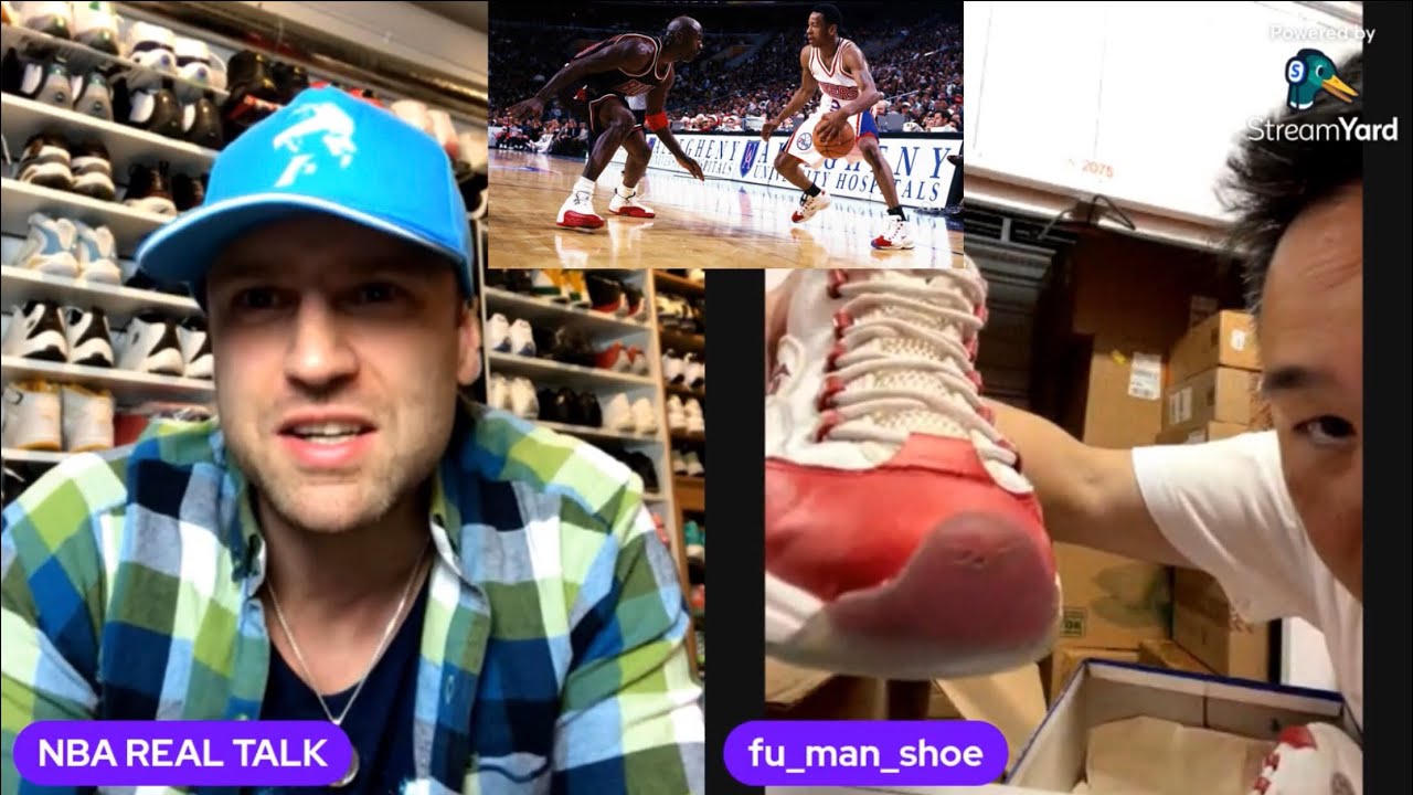 Diving into a storage locker full of Reebok Iverson shoes