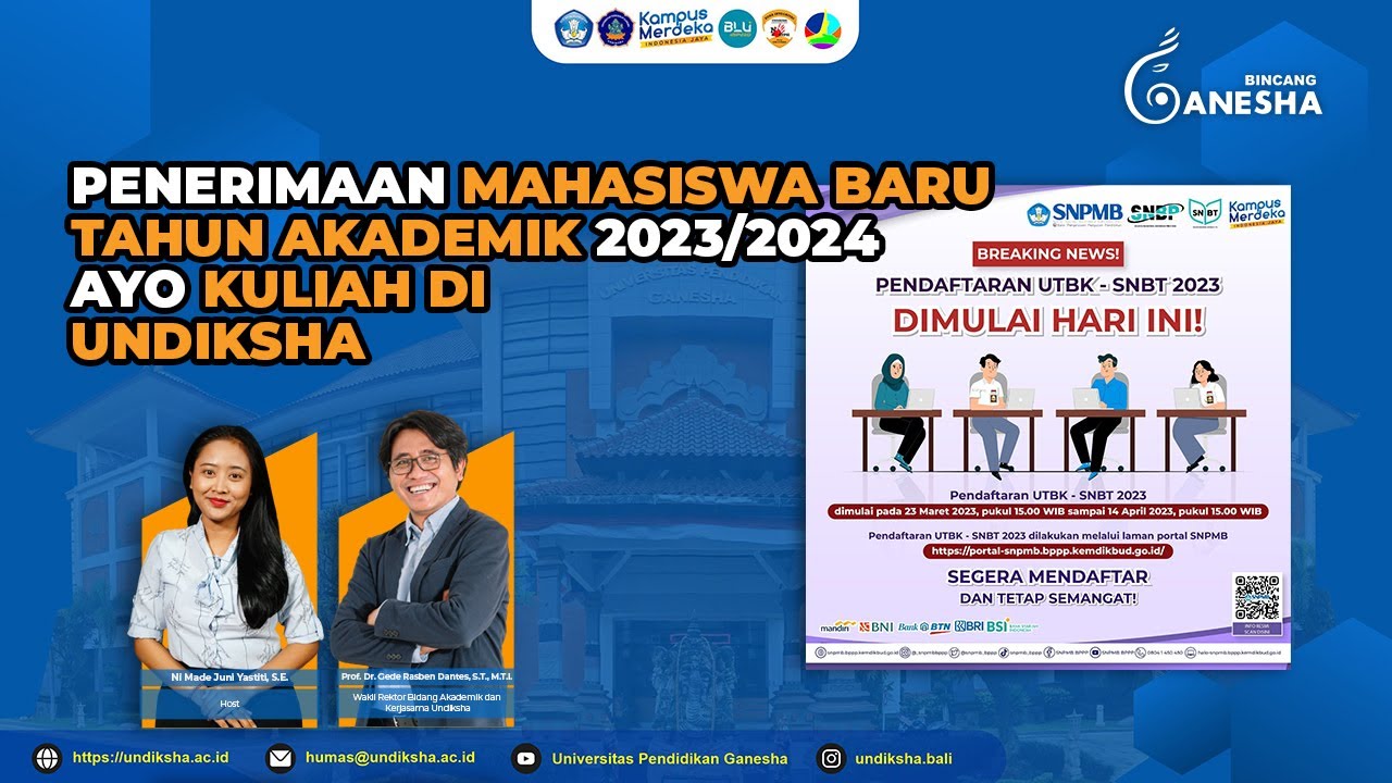 Penerimaan Mahasiswa Baru Tahun Akademik 2023-2024 Ayo Kuliah di Undiksha