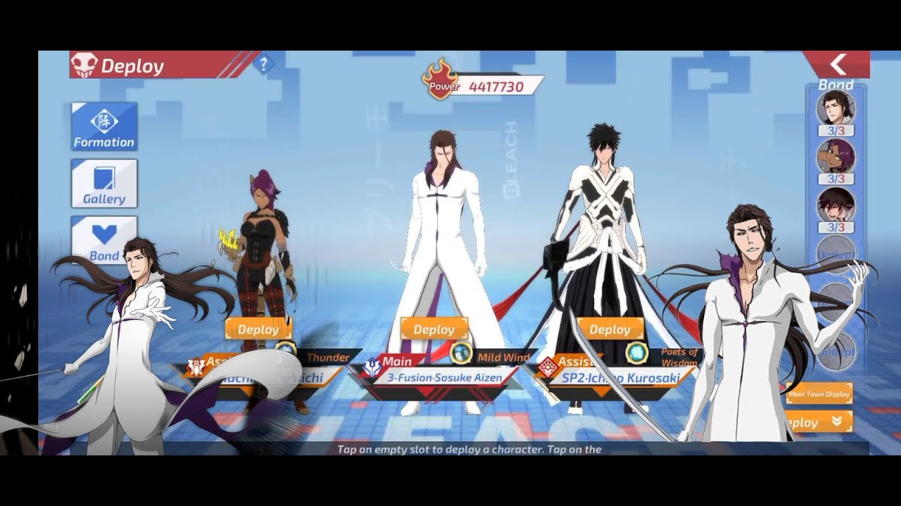 Unlock 3-Fusion•Sosuke Aizen - Bleach Mobile 3D
