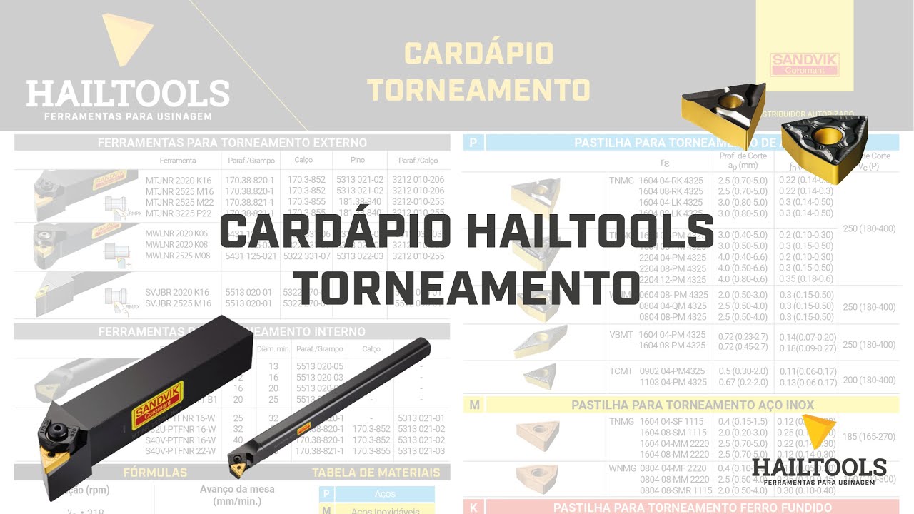 Torneamento - Card&aacute;pio de ferramentas Hailtools (AULA 01)