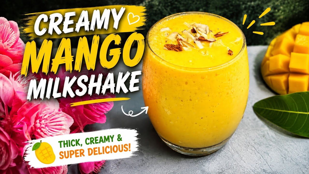 Mango Milkshake|How To Make Mango Milkshake|Mango Dessert|Summer season Mango milkshake|juice recipe