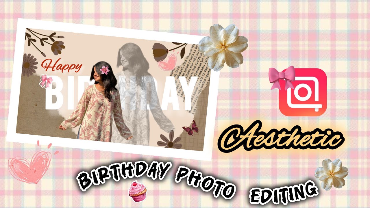 Aesthetic Viral birthday photo editing🎀|Inshot birthday photo editing #youtube #inshot #photoediting