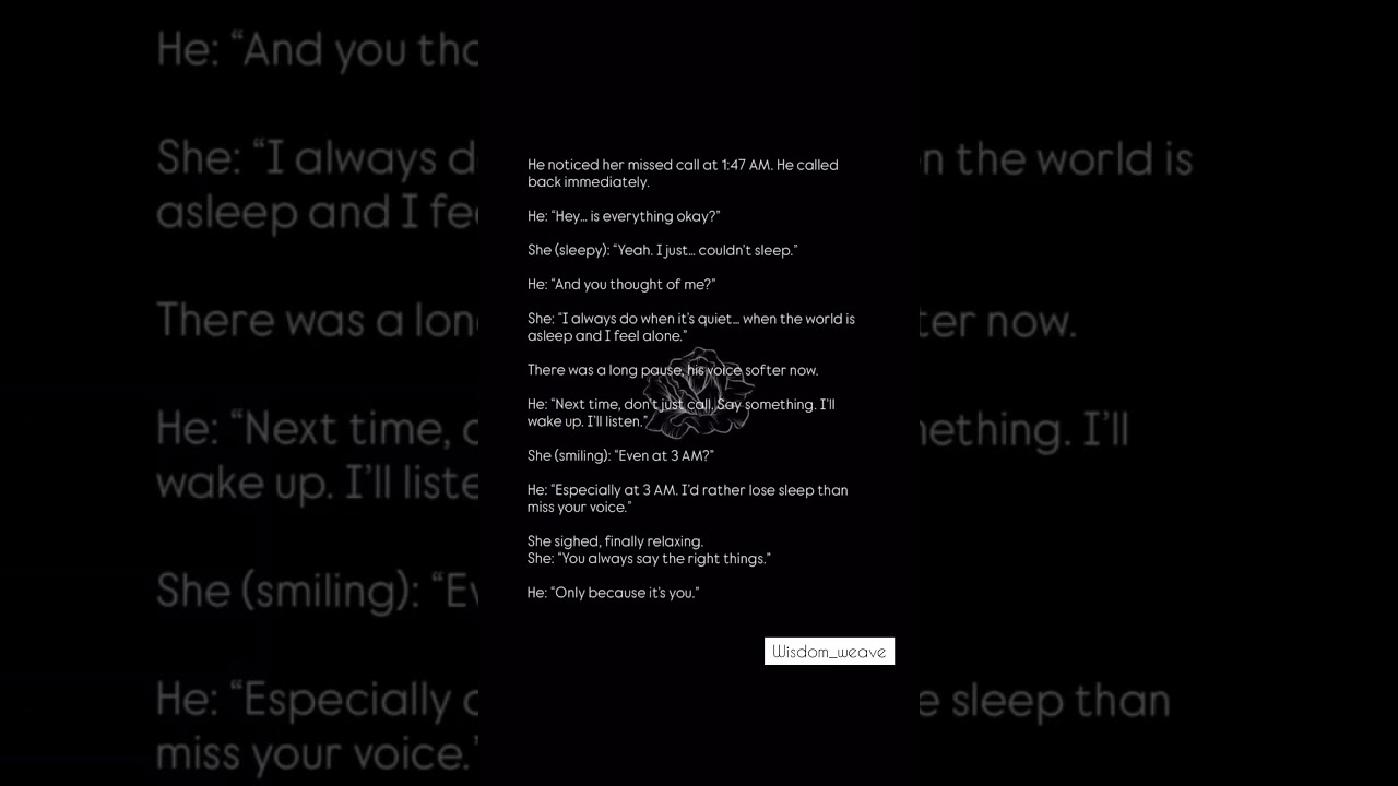 Late Night Love Call 💖 | 3AM Emotional Conversation Between Him & Her | Wisdom_Weave Relationship