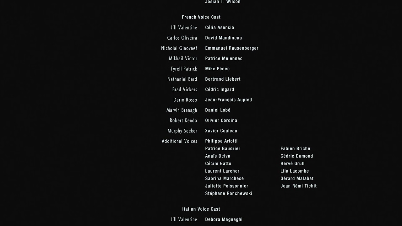 Resident Evil 3 Remake - Credits