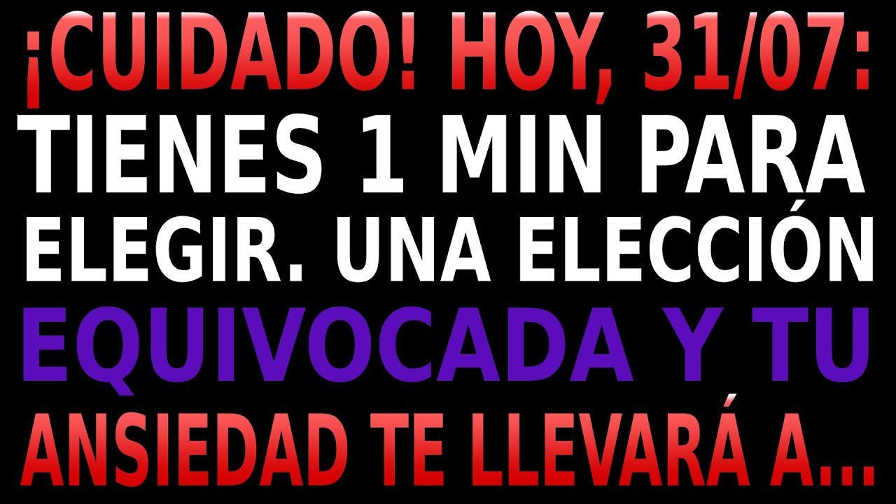 Arcángel Miguel dice: Me llevaré tu ansiedad, pero tienes un minuto para elegir entre…