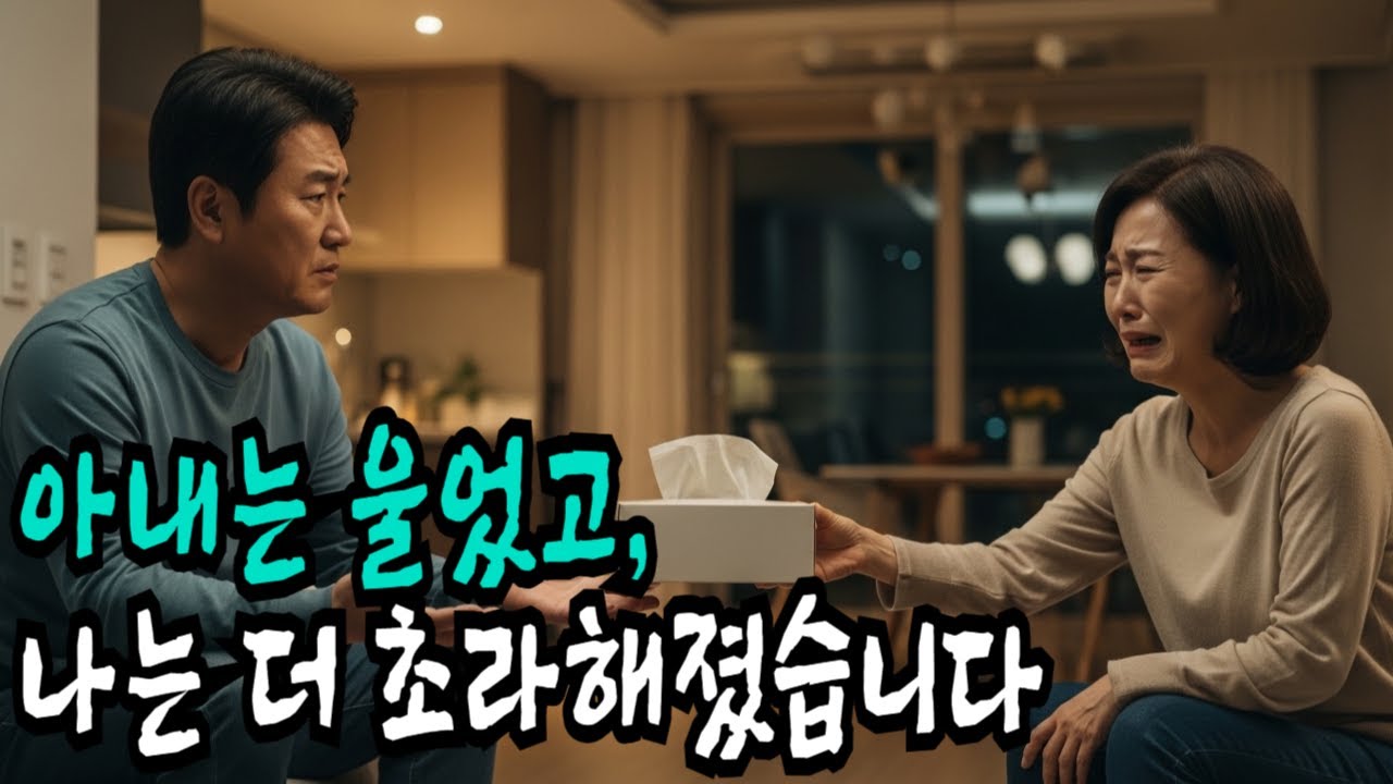 아내는 울었고, 나는 더 초라해졌습니다